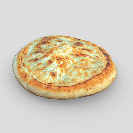 Flatbread 3 - low poly PBR 3d model