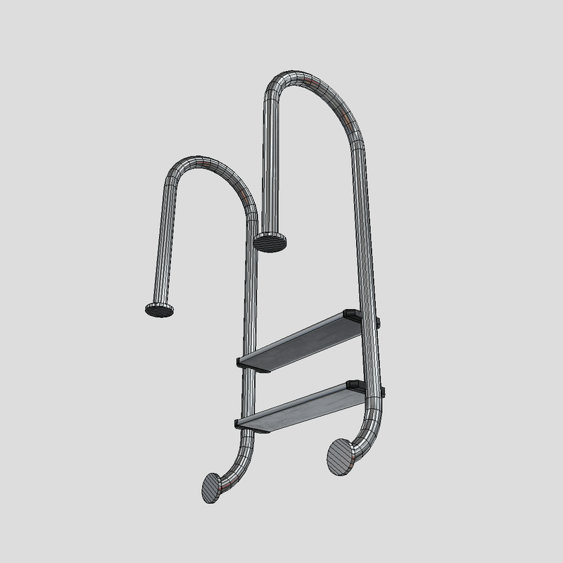 CC0 - Pool Ladder 3 - low poly PBR 3d model