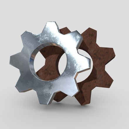 CC0 - Gear - low poly PBR 3d model