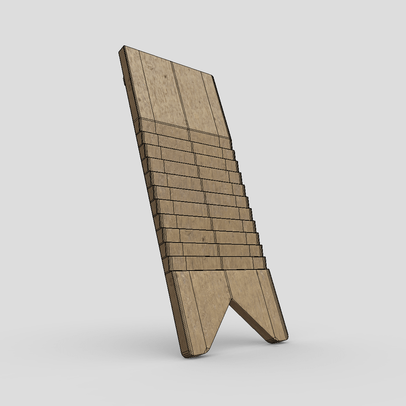 Washboard 2 - low poly PBR 3d model