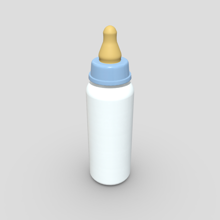 Baby Bottle - low poly PBR 3d model