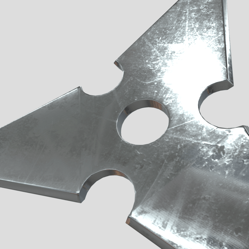 Shuriken 6 - low poly PBR 3d model