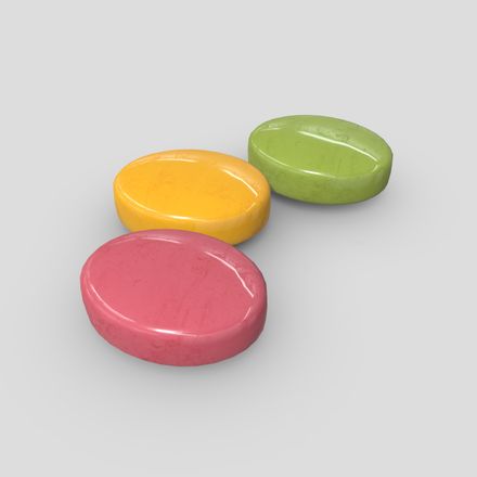 CC0 - Candies - low poly PBR 3d model