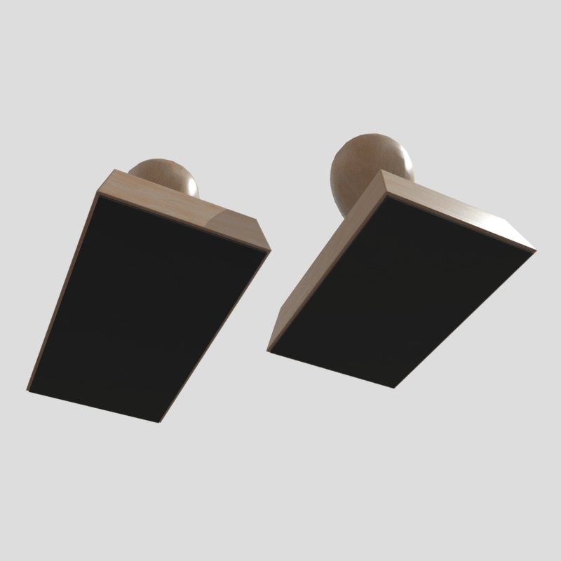 Rubber Stamp 2 - low poly PBR 3d model