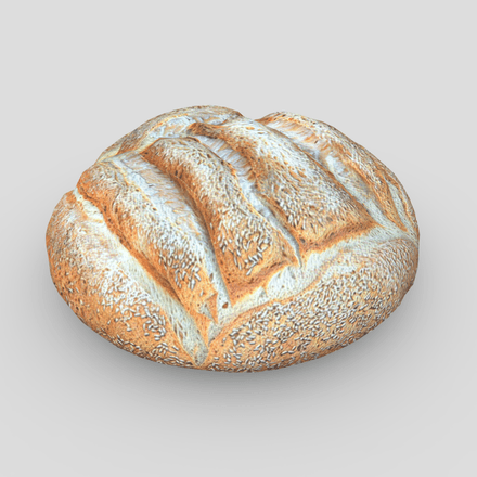 Rye Bread - low poly PBR 3d model