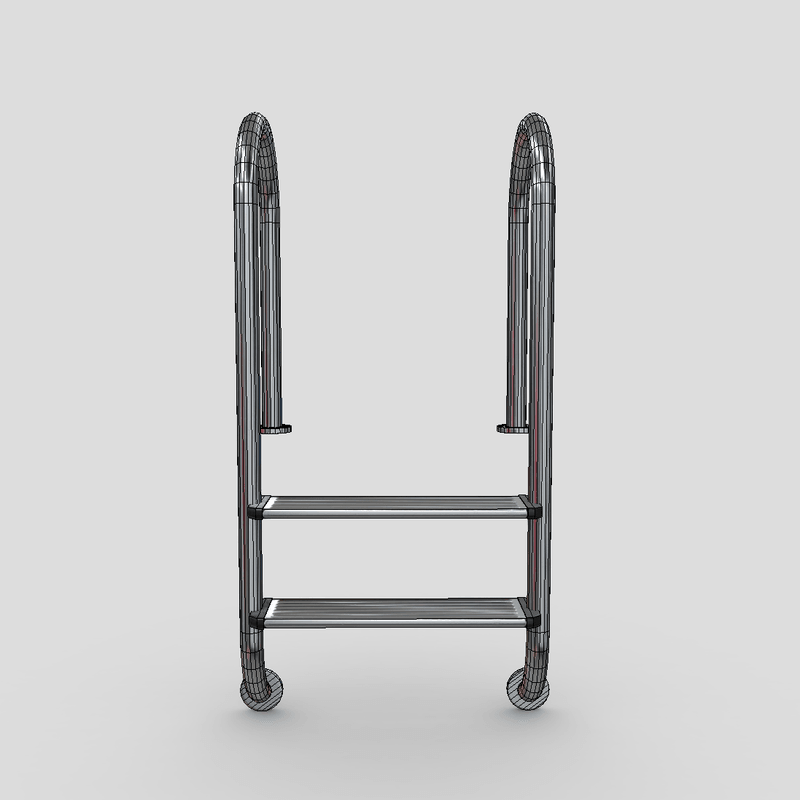 CC0 - Pool Ladder 3 - low poly PBR 3d model
