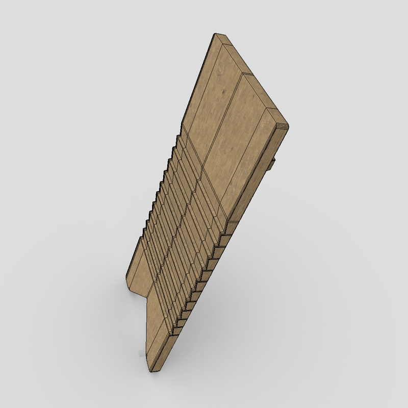 Washboard 2 - low poly PBR 3d model