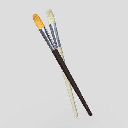 CC0 - Paint Brush 3 - low poly PBR 3d model