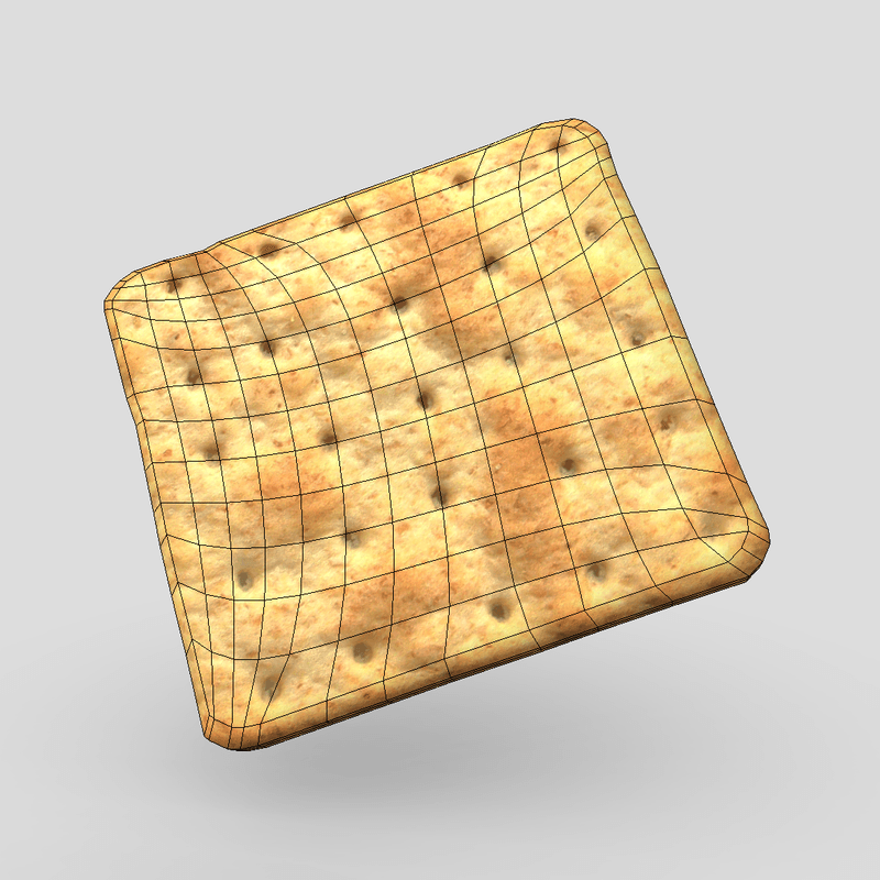 Cracker - low poly PBR 3d model