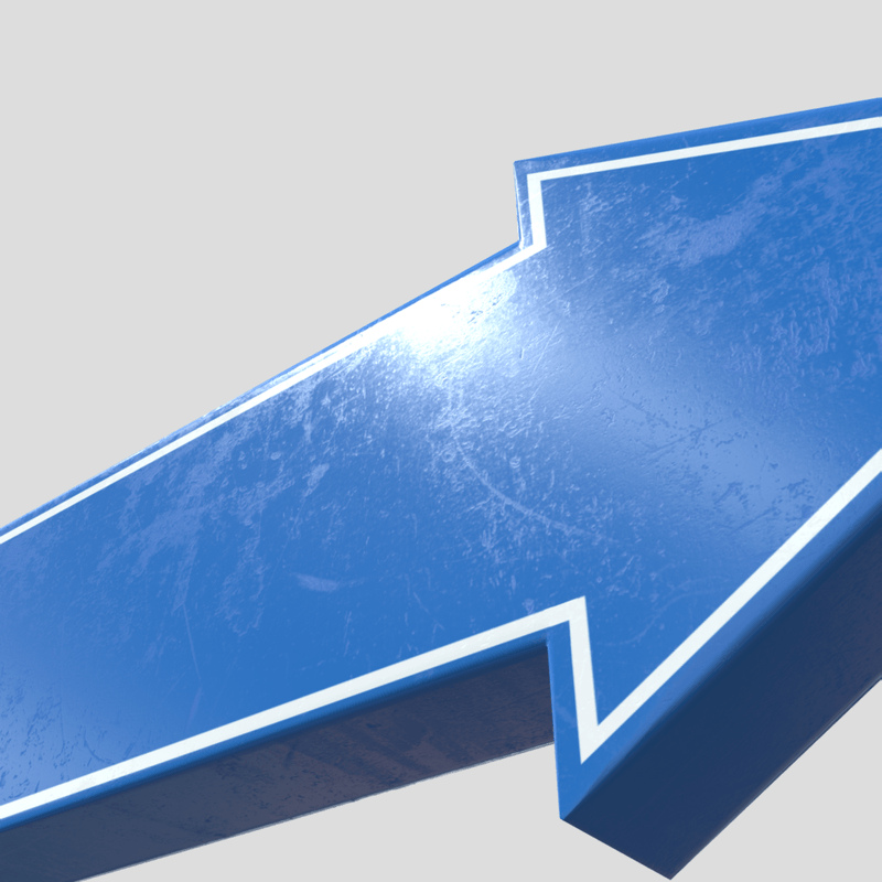 CC0 -  Arrow 5 - low poly PBR 3d model