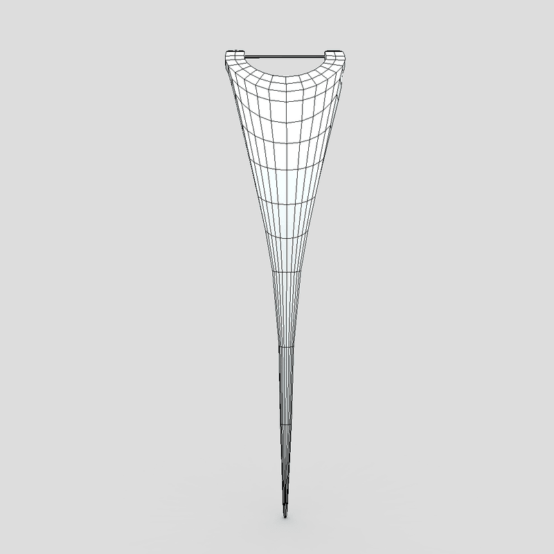 Dental Floss Pick 3 - low poly PBR 3d model