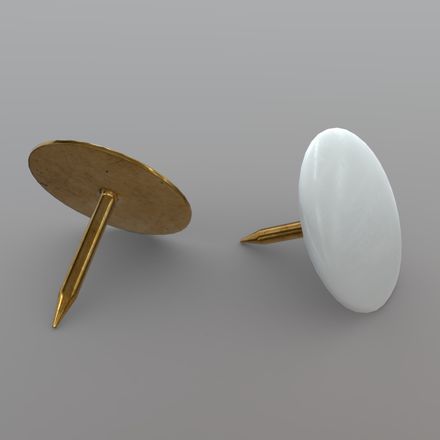 Thumb Tack 2 - low poly PBR 3d model