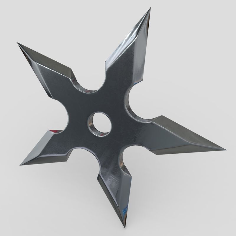 Shuriken - low poly PBR 3d model