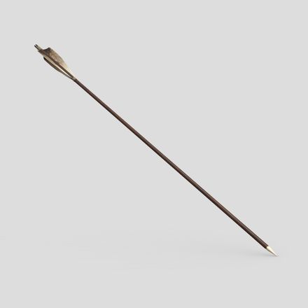 CC0 - Wooden Arrow - low poly PBR 3d model