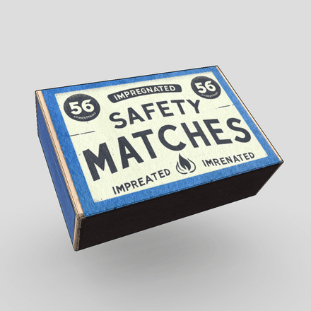 CC0 - Match Box - low poly PBR 3d model