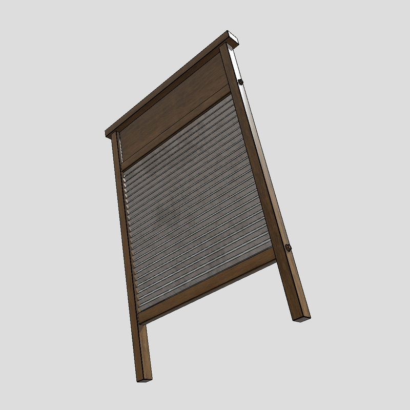 Washboard - low poly PBR 3d model
