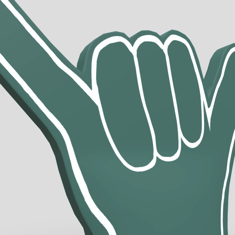 Foam Finger 4 - low poly PBR 3d model