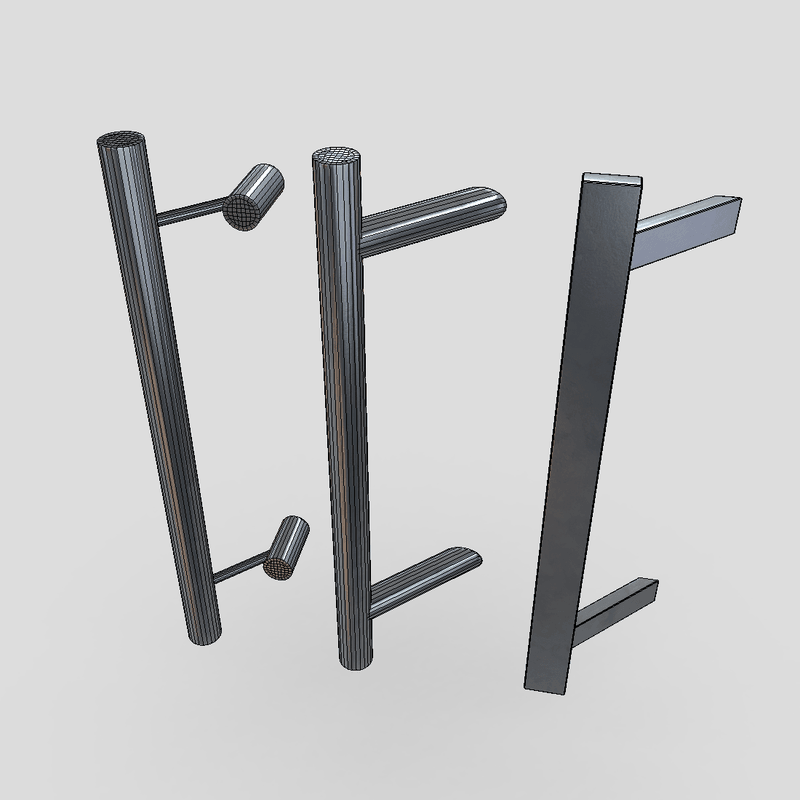 Door Handle Pack 2 - low poly PBR 3d model