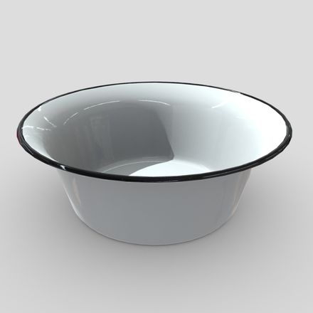 Enamel Bowl 1 - low poly PBR 3d model