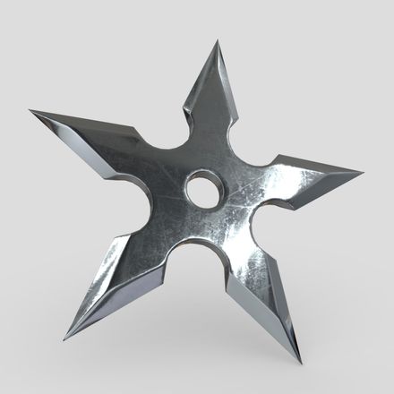 Shuriken - low poly PBR 3d model