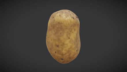 Potato - low poly PBR 3d model