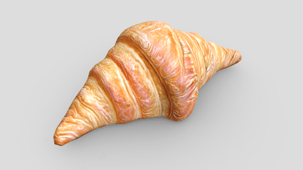 CC0 - Croissant - low poly PBR 3d model