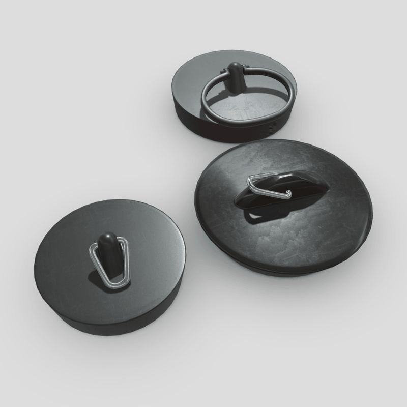 Sink Plug Pack - low poly PBR 3d model