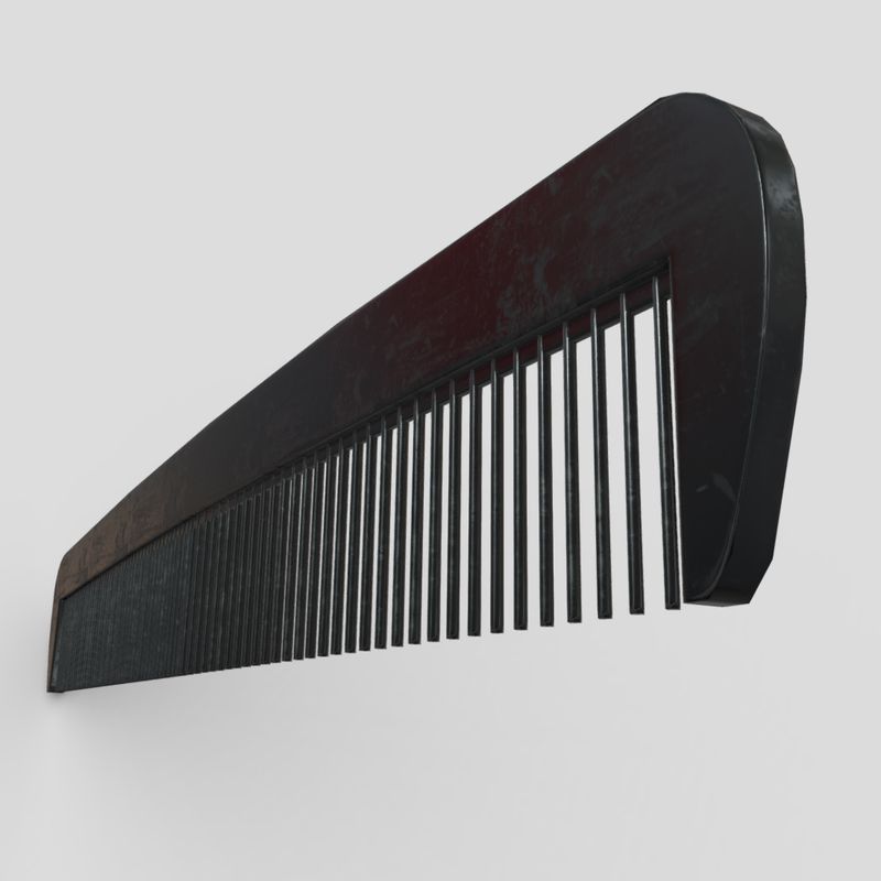 Hair Comb 3 - low poly PBR 3d model