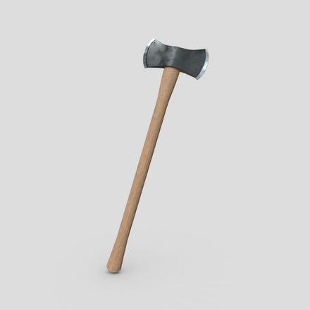 Axe 2 - low poly PBR 3d model