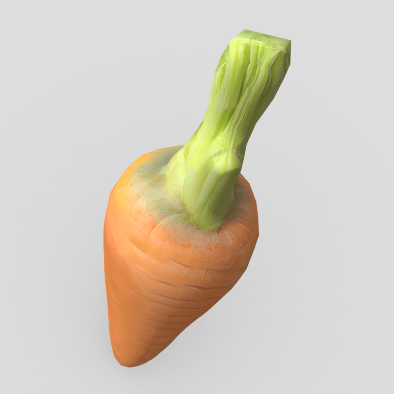 Carrot - low poly PBR 3d model