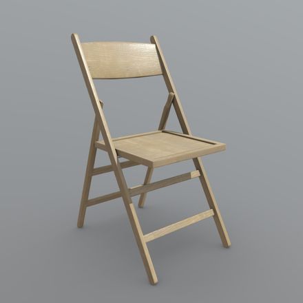 Folding Chair - low poly PBR 3d model