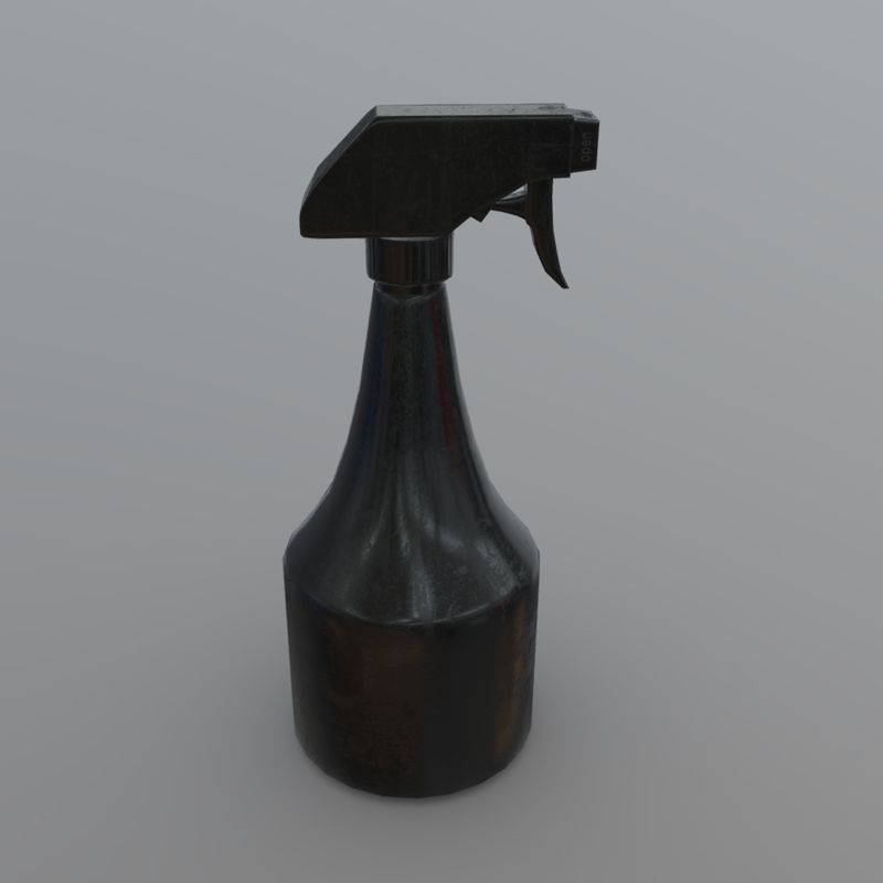 Spray bottle - low poly PBR 3d model