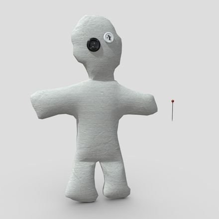 Voodoo Doll - low poly PBR 3d model