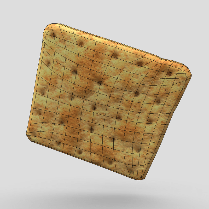 Cracker - low poly PBR 3d model