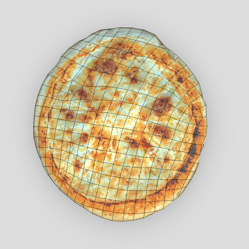 Flatbread 3 - low poly PBR 3d model