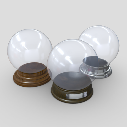 Glass Ball Pack - low poly PBR 3d model