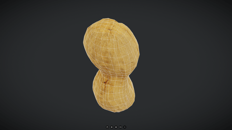Peanut Pod - low poly PBR 3d model