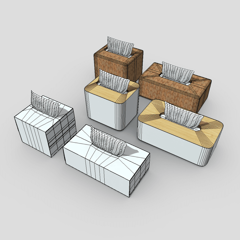 Tissue Box Pack - low poly PBR 3d model