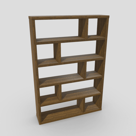 Shelf 7 - low poly PBR 3d model