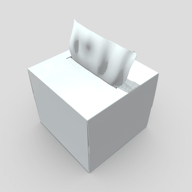 CC0 - Tissue Box - low poly PBR 3d model
