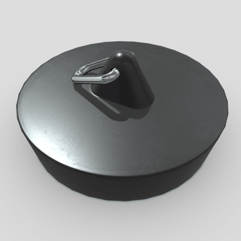 Sink Plug - low poly PBR 3d model