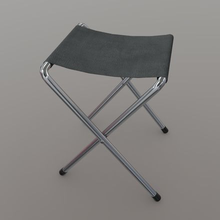 Folding Stool - low poly PBR 3d model