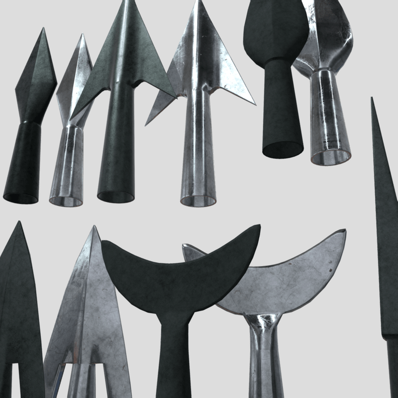 Arrowhead Pack - low poly PBR 3d model