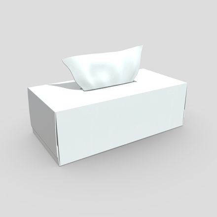 Tissue Box 2 - low poly PBR 3d model