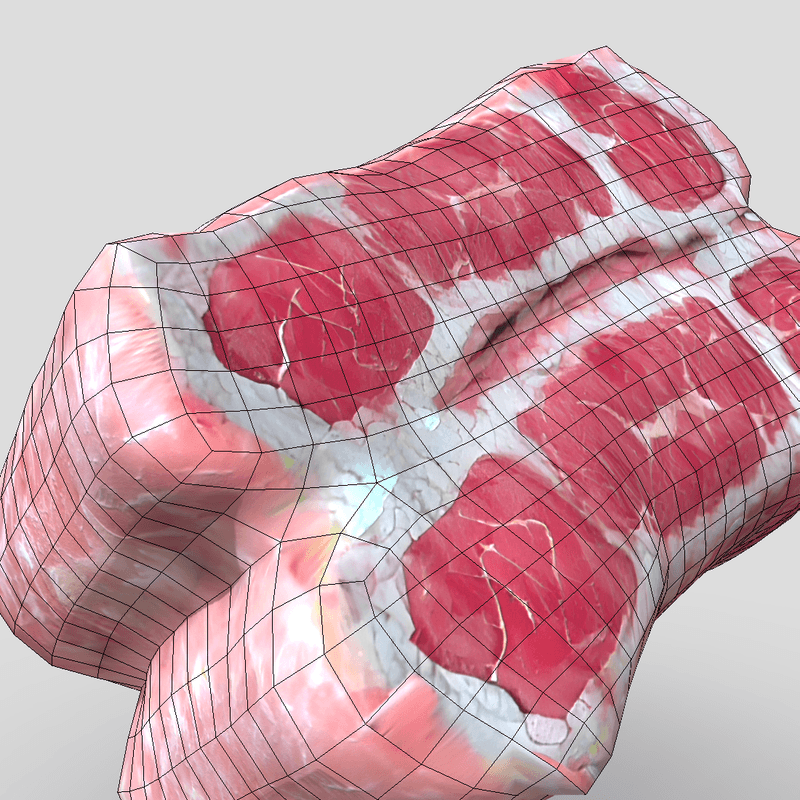 Raw Meat 3 - low poly PBR 3d model