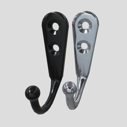 Coat Hook 3 - low poly PBR 3d model