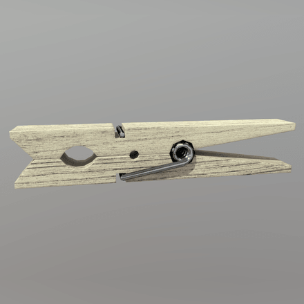 CC0 - Clothespin - low poly PBR 3d model