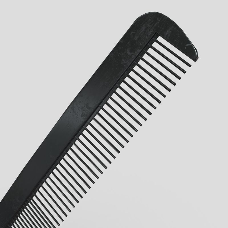 Hair Comb 3 - low poly PBR 3d model