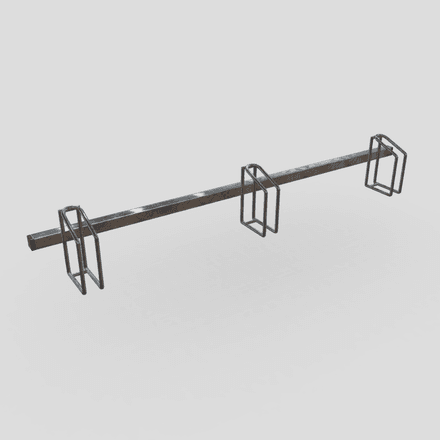 Bicycle Stand 5 - low poly PBR 3d model