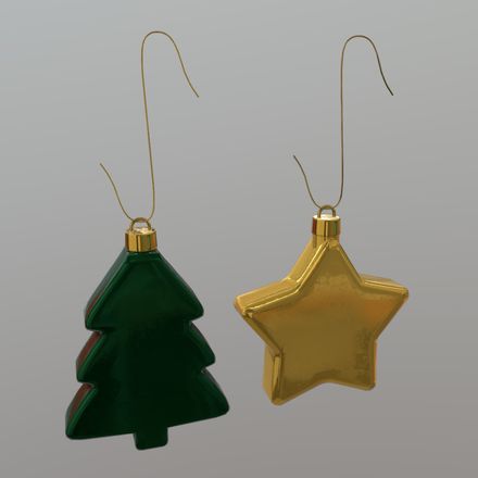 Christmas Bauble 2 - low poly PBR 3d model